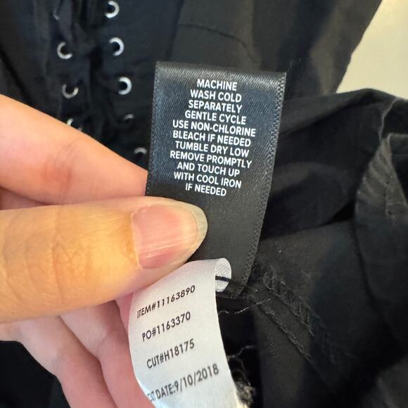 Torrid Women's Size 4X Black Poplin Lace-Up Cami Corset Lacing Sleeveless Top - Picture 6 of 10